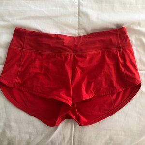 Lululemon red Speed up shorts